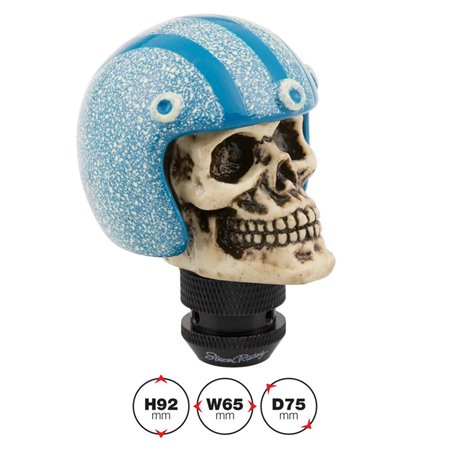 Simoni Racing Pommeau de Vitesse Skeletor - Casque Bleu