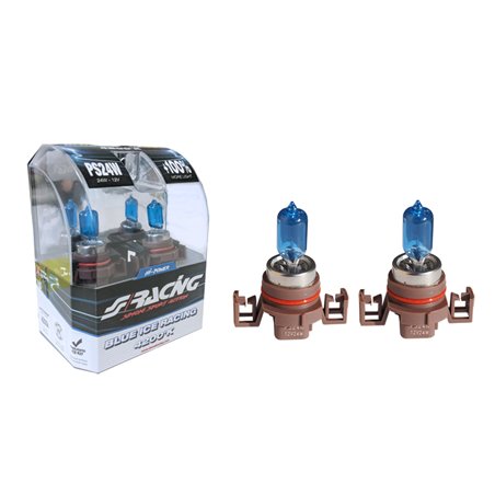 Simoni Racing Ampoules Halogène 'Blue Ice Racing' PS24W (H16) (4200K) - 12V/35W - Set de 2 pièces ECE-R37