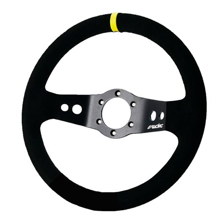 Simoni Racing Volant Universel Rally - Suède Noir - Diamètre 320mm