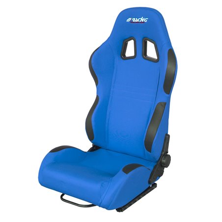 Simoni Racing Siège Baquet Jenson - Bleu - Réglable des Deux Côtés - incl. Glissières