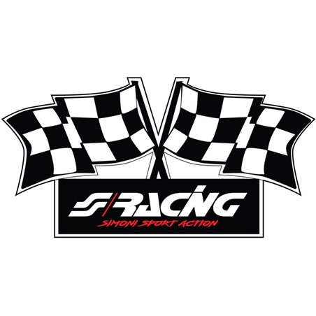 Simoni Racing Auto-Collant 'Flag' - 100x50mm