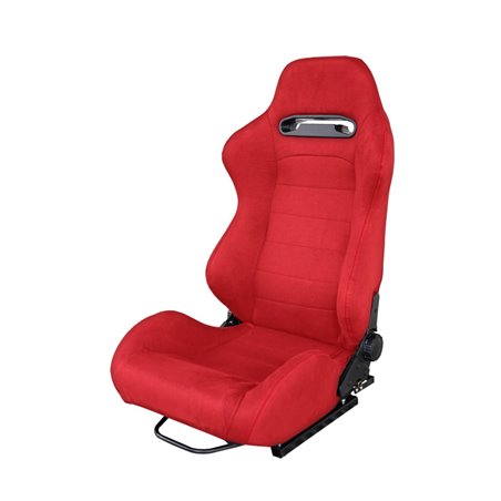 Simoni Racing Siège Baquet Miky - Rouge - Réglable des Deux Côtés - incl. Glissières