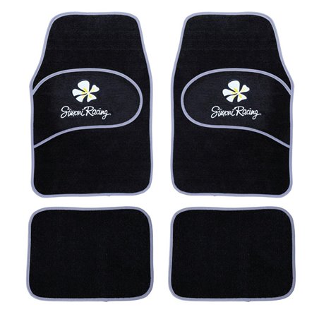 Simoni Racing Tapis de Sol Universel Daisy - Noir/Gris - 4 pièces