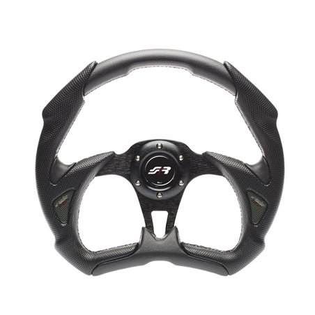 Simoni Racing Volant Universel X5 Poly Pelle - Eco-Cuir Noir - Diamètre 350mm