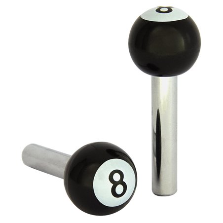 Goupilles de porte universel 8-ball - Noir - set de 2 pièces