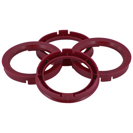 Set de Bagues de Centrage TPI - 63.3->56.1mm - Ruby Rouge