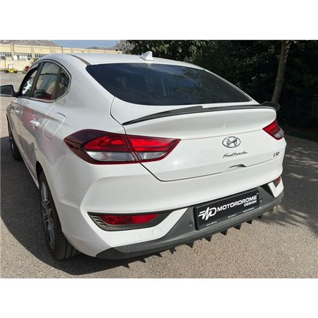 Lèvre spoiler arrière sur mesure pour Hyundai i30 III Fastback incl. N-Line 2017- (ABS Noir brillant)