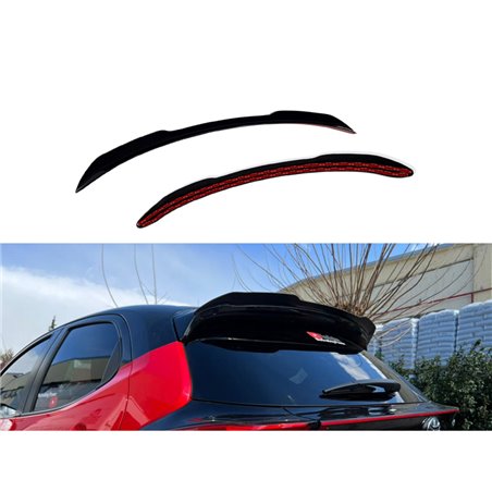 Becquet de toit (Spoiler Cap) sur mesure pour Toyota Yaris (P21) 2020- incl. GR Sport (ABS Noir Luisant)