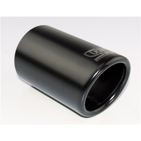 Ulter Sport Embout d'échappement - Ronde Ø70mm - Longueur 120mm - Montage 40-60mm - Inoxydable Noir