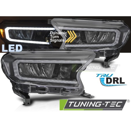 LED HEADLIGHTS BLACK fits FORD RANGER V 16-22