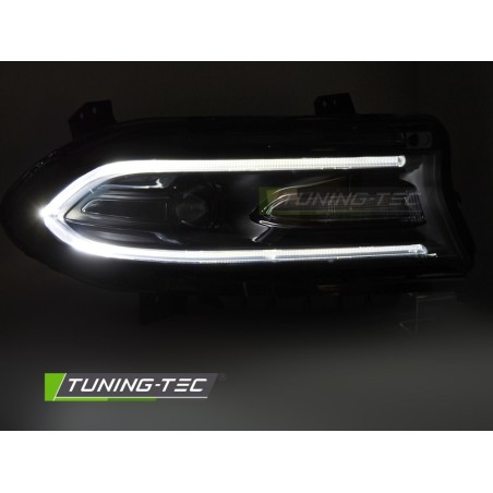 HEADLIGHTS LED BLACK fits DODGE CHARGER 14-23