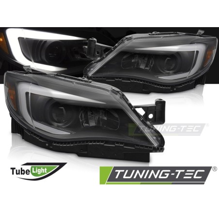 HEADLIGHTS TUBE LIGHT BLACK fits SUBARU WRX 14-17