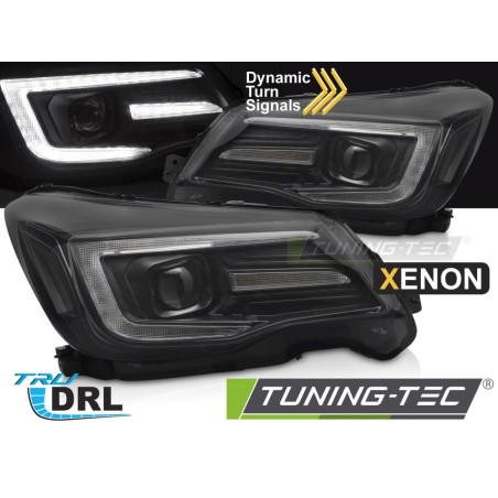 XENON HEADLIGHTS TUBE LIGHT DRL BLACK fits SUBARU FORESTER IV 13-18