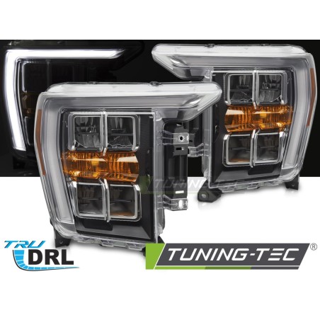 HEADLIGHTS BLACK DRL fits FORD F150 MK14 20-23