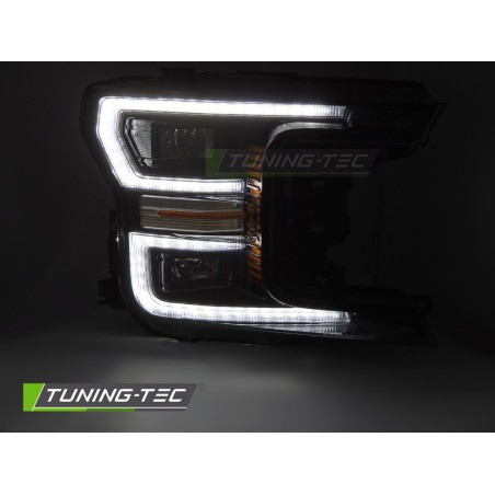 LED HEADLIGHTS BLACK DRL SEQ fits FORD F150 MK13 17-20