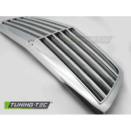 GRILLE CHROME-CARBON LOOK fits MERCEDES S-CLASS W221 05-09