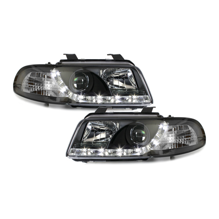  Phares DAYLINE AUDI A4 B5 95-98  Led Drl noir