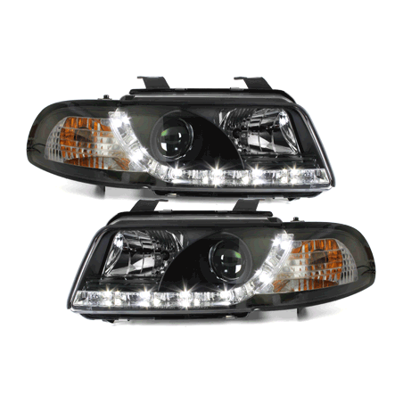  Phares DAYLINE AUDI A4 B5 95-98  Led Drl noir