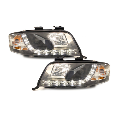  Phares DAYLINE AUDI A6 4B 01-04  Led Drl  noir