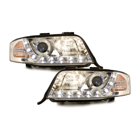  Phares DAYLINE AUDI A6 4B 97-01  Led Drl chrome