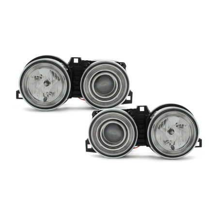 Phares BMW E30 09.87-10.90  avec anneaux lumineux  Chrome