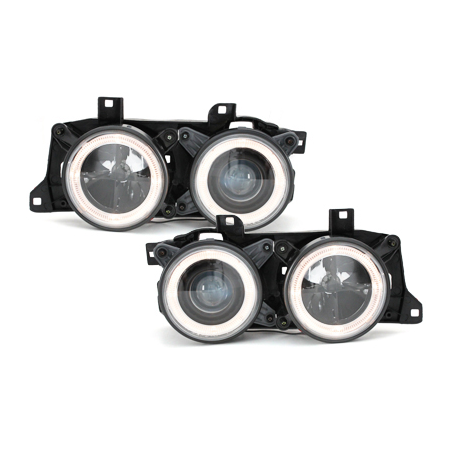 Phares BMW E32/34 5/7er 88-92_2 Angel Eyes Noir