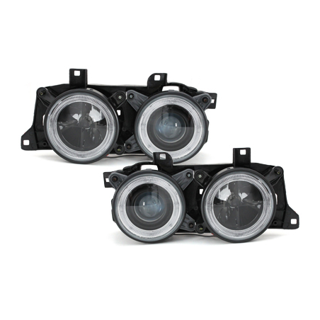 Phares BMW E32/34 5/7er 88-92_2 Angel Eyes Noir