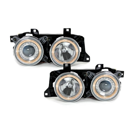 Phares BMW E32/34 5/7er 88-92_2 Angel Eyes Chrome