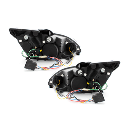 Phares DAYLINE Ford Focus 05-02.08  avec feux diurne LED  Noir