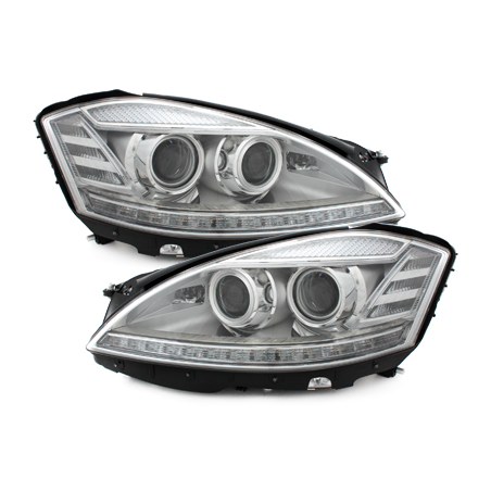 avec Feux Diurne Led Mercedes Benz W221 S-Klasse 06-08 Xénon Chrome