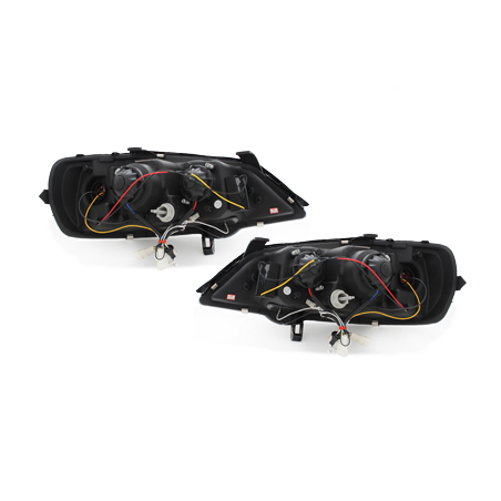 Phares DAYLINE Opel Astra Gauche 98-04  avec feux diurne LED  Noir