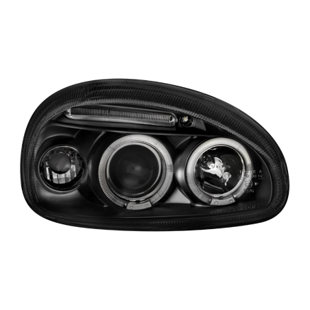 Phares Opel Corsa B 3/5T 03.93-01  avec anneaux lumineux angel eyes  Noir