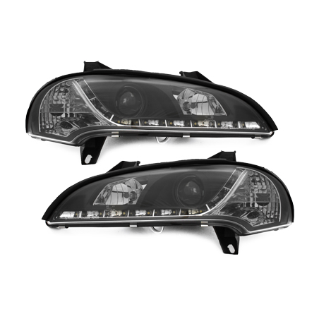 Phares DAYLINE Opel Tigra 94-00  avec feux diurne LED  Noir