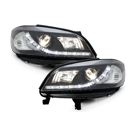 Phares DAYLINE Opel Zafira 99-05  avec Feux Diurne LED   Noir