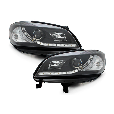 Phares DAYLINE Opel Zafira 99-05  avec Feux Diurne LED   Noir