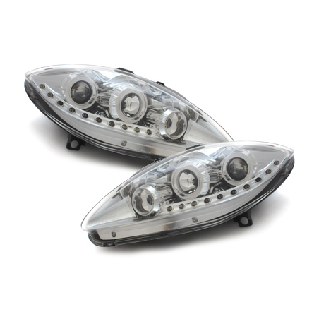 Phares bande LED Seat Leon 1P 05-09 (Optique Xénon) Chrome