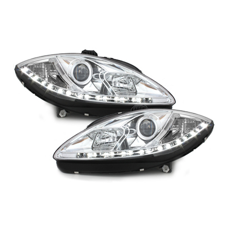 Phares bande LED Seat Leon 1P 09 - (Optique Xénon) Chrome