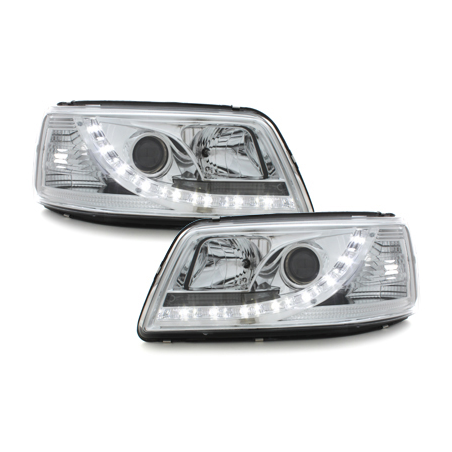 Phares D-LITE VW T5 03-09 avec Feux Diurne  Chrome