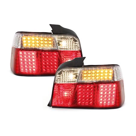 Feux arrière à LED BMW E36 Berline _mit LED-Blinker  rouge/cristal