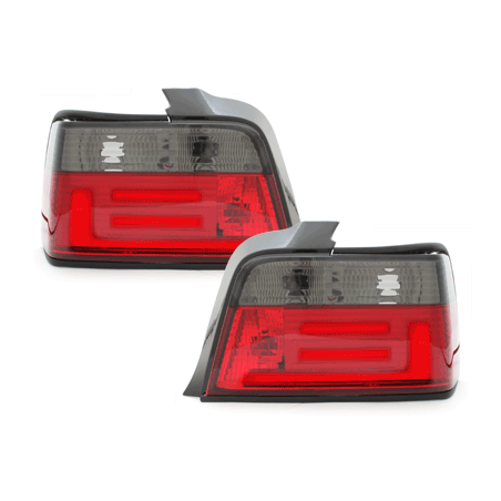 Feux arrière LED BMW E36 Berline  92-98 - Rouge/Fumé