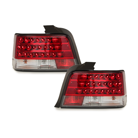 Feux arrière à LED BMW E36 Berline  92-98 rouge/cristal