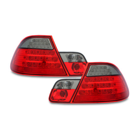 Feux arrière LED BMW E46 Coupé 98-03-Rouge/Fumé 4Portes