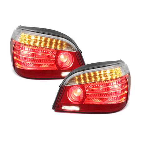 Feux arrière LED BMW E60 04.03-03.07-Rouge/Cristal