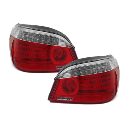 Feux arrière LED BMW E60 04.03-03.07-Rouge/Cristal