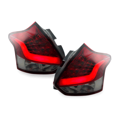 Feux arrière LED FORD FOCUS 2011+ _Rouge/Fumé