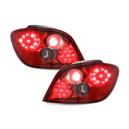 Feux arrière LED Peugeot 307 01-05 rouge/cristal