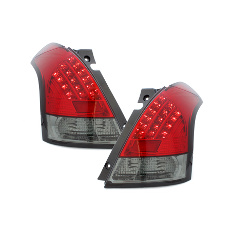 Feux arrière LED Suzuki Swift 05-09  rouge/Fumé