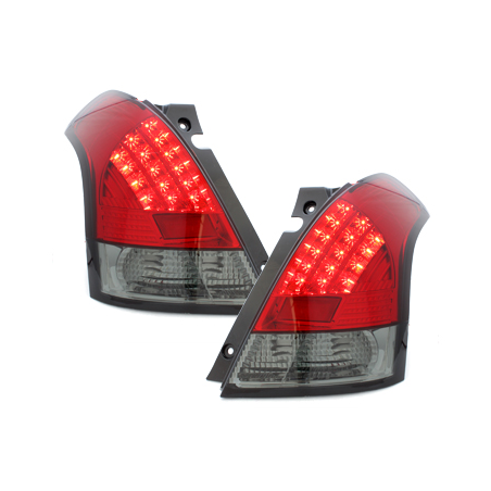 Feux arrière LED Suzuki Swift 05-09  rouge/Fumé