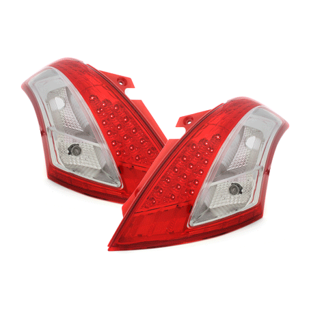 Feux arrière LED Suzuki Swift 11+-Rouge/Cristal