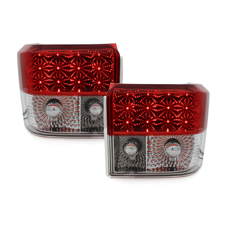 Feux LED VW T4 90-03 rouge/cristal